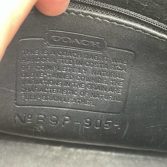 🔴 Coach Vintage Leather Aero Flap Bag 9054 Black Shoulder Bag - Picture 6 of 6